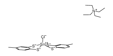 tetraethylammonium bis(toluene-3,4-dithiolato)chlorostannate(IV)结构式