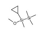 1-cyclopropyl-1-methoxytetramethyldisilane结构式