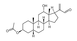 3β-Acetoxy-12α-hydroxy-20-methylen-5β-pregnan-21-al结构式