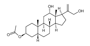 20-Methylen-5β-pregnan-3β,12α,21-triol-3-acetat结构式