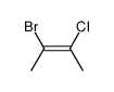 2-bromo-3-chloro-2-butene, cis结构式
