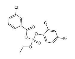 (4-bromo-2-chlorophenyl ethyl phosphoric) 3-chlorobenzoic anhydride结构式
