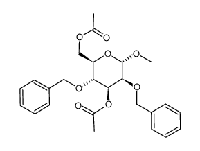methyl 3,6-di-O-acetyl-2,4-di-O-benzyl-α-D-mannopyranoside结构式