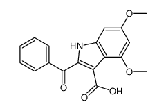 2-benzoyl-4,6-dimethoxy-1H-indole-3-carboxylic acid结构式