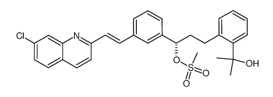 2-(3-(S)-(3-(2-(7-chloroquinolinyl)ethenyl)phenyl)-3-methanesulfonyloxypropyl)phenyl-2-propanol结构式