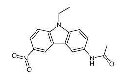 acetamido-3 ethyl-9 nitro-6 carbazole结构式
