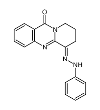 6-phenylhydrazono-6,7,8,9-tetrahydro-11H-pyrido[2,1-b]quinazolin-11-one结构式