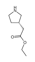(S)-ethyl 2-(pyrrolidin-3-yl)acetate结构式