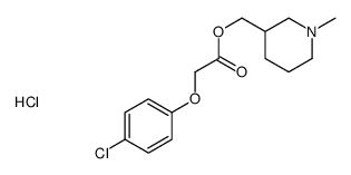 (1-methyl-3-piperidinyl)methyl (4-chlorophenoxy)acetate hydrochloride结构式
