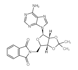 2-(((3aR,4R,6R,6aR)-6-(6-氨基-9H-嘌呤-9-基)-2,2-二甲基四氢呋喃并[3,4-d][1,3]二氧代-4-基)甲基)异吲哚啉-1,3-二酮结构式