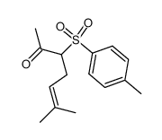 6-methyl-3-tosylhept-5-en-2-one结构式