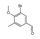 Benzaldehyde, 3-bromo-4-methoxy-5-methyl- (9CI)结构式