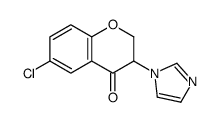 6-chloro-3-imidazol-1-yl-2,3-dihydrochromen-4-one结构式