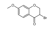 3-bromo-2,3-dihydro-7-methoxy-4H-1-benzopyran-4-one结构式