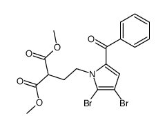 dimethyl[2-(2,3-dibromo-5-benzoylpyrrol-1-yl)ethyl]malonate结构式