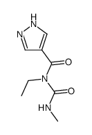 N-ethyl-N-(methylcarbamoyl)-1H-pyrazole-4-carboxamide结构式