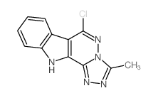 6-Chloro-3-methyl-11H-1,2,4-triazolo(4,3:2,3)pyridazino(4,5-b)indole结构式