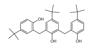 4-(tert-butyl)-2,6-bis{[5-(tert-butyl)-2-hydroxyphenyl]methyl}phenol结构式