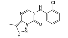 6-(2-chloroanilino)-3-methyl-2H-pyrazolo[4,3-d]pyrimidin-7-one结构式