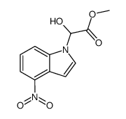 methyl 2-hydroxy-2-(4-nitroindol-1-yl)-acetate结构式