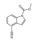 4-cyano-1-methoxycarbonylindole结构式