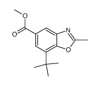 7-tert-Butyl-2-methyl-5-benzoxazolcarbonsaeure-methylester结构式