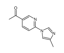 Ethanone, 1-[6-(4-methyl-1H-imidazol-1-yl)-3-pyridinyl]- (9CI)结构式