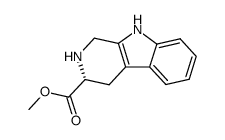 (R)-(+)-methyl-1,2,3,4-tetrahydro-9H-pyrido(3,4-b)indole-3-carboxylate结构式