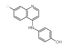 4-[(7-chloroquinolin-4-yl)amino]phenol结构式