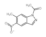1-(6-甲基-5-硝基-1H-吲唑-1-基)-1-乙酮结构式