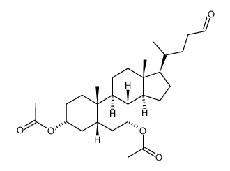 3&alpha;,7&alpha;-diacetoxy-5&beta;-cholan-24-al结构式