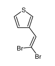 3-(2,2-dibromoethenyl)thiophene结构式