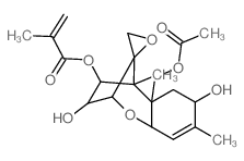 15-acetoxy-4β-(methacryloyloxy)scirpene-3α,8β-diol结构式