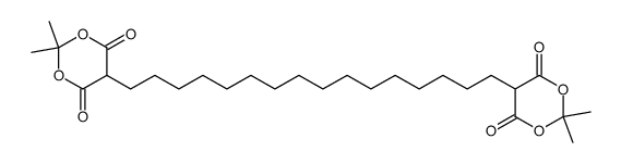 5,5'-(hexadecane-1,16-diyl)bis(2,2-dimethyl-1,3-dioxane-4,6-dione)结构式