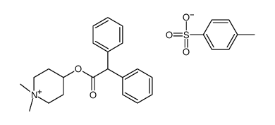(1,1-dimethylpiperidin-1-ium-4-yl) 2,2-diphenylacetate,4-methylbenzenesulfonate结构式