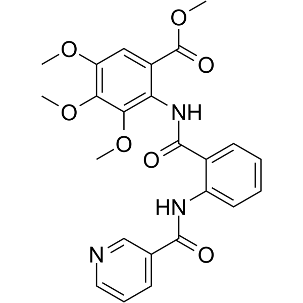 Methyl 3,4,5-trimethoxy-2-(2-(nicotinamido)benzamido)benzoate结构式