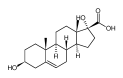 5-androsten-3β,17α-diol-17-carboxylic acid结构式
