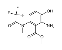 methyl 3-hydroxy-6-(N-methyltrifluoroacetamido)-anthranilate结构式