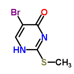 5-溴-2-(甲硫基)-4(1氢)-嘧啶酮结构式