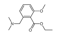 N,N-dimethyl-2-(ethoxycarbonyl)-3-methoxybenzylamine结构式