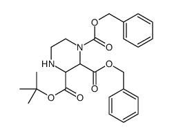 1,2-二苄基 3-叔丁基哌嗪-1,2,3-三羧酸结构式