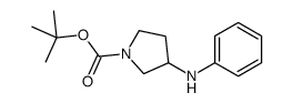 叔丁基3-(苯基氨基)吡咯烷-1-羧酸结构式