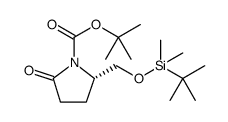(2S)-2-[[[(1,1-DIMETHYLETHYL)DIMETHYLSILYL]OXY]METHYL]-5-OXO-1-PYRROLIDINECARBOXYLATE-1,1-DIMETHYLETHYL ESTER结构式