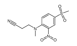 3-(methyl(4-(methylsulfonyl)-2-nitrophenyl)amino)propanenitrile结构式