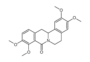 5,6,13,13a-tetrahydro-2,3,9,10-tetramethoxy-8H-dibenzo[a,g]quinolizin-8-one结构式