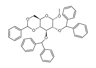 methyl 4,6-O-benzylidene-2,3-di-O-diphenylmethyl-&alpha;-D-glucopyranoside结构式
