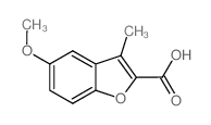 5-甲氧基-3-甲基苯并呋喃-2-羧酸结构式