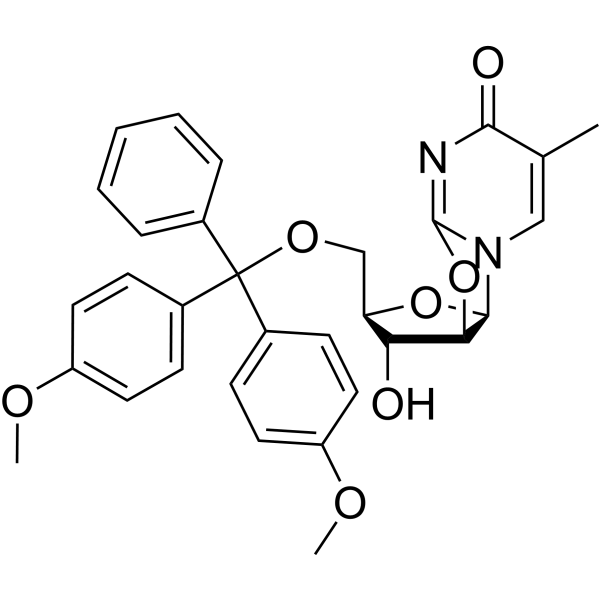 5'-DMTr-2,2'-anhydrothymidine结构式