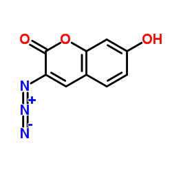 3-叠氮基-7-羟基香豆素结构式
