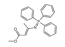 1,1,1-Triphenyl-3-methyl-4-(methoxycarbonyl)-2-aza-1λ5-phosphabuta-1,3-diene结构式